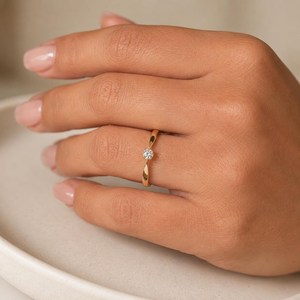 <b>Fine</b> <b>Ring</b> IGI Certified Round Cut Lab Grown Diamond 10K 14K 18K Solid Gold Solitaire Engagement <b>Ring</b> DEF Color VS VVS Clarity - Product Image 4