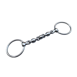 Mors à étrier Waterford en acier inoxydable avec anneau lâche, équipement équestre, 5 pouces, chaîne en cuivre, bouche de 15 cm - Product Image 2