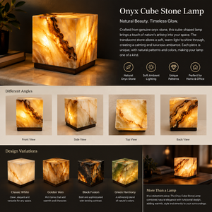 Lámpara de Mesa de Ónix Pulido Natural, Luz Nocturna Ecológica Feng Shui, Luz Ambiental Suave, Decoración para el Hogar, Navidad, Año Nuevo - Product Image 1