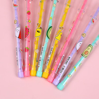 Crayons fantaisie en plastique créatifs et mignons en forme de fruits pour enfants - Fournitures scolaires