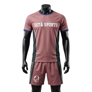 Conjunto de Camiseta y Pantalones Cortos de Netball Sublimados en Rosa Grisáceo para Hombre, Uniforme Deportivo Ligero de Poliéster con Paneles Laterales para Entrenamiento de Equipo - Product Image 1