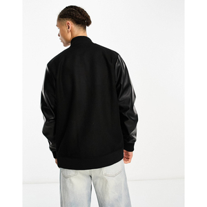 Blousons universitaires d'hiver personnalisés pour hommes – Fournisseur OEM – Blouson de baseball classique style universitaire en toile durable pour collections de mode - Product Image 2