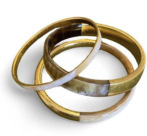 Brazalete de Lujo de Gran Tamaño, Hecho a Mano, de Cuerno de Búfalo Orgánico Pulido, Moderno, Ecológico, Decoración Náutica para el Hogar, a la Moda - Product Image 4