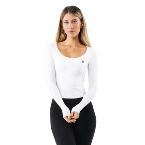 Top Corto Deportivo Sin Costuras para Mujer, Manga Larga, Aquari SE, Ajuste Elástico, Tela Suave, Estilo Deportivo - Product Image 1