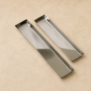 Premium Stainless Steel <b>Rectangular</b> Serving <b>Tray</b> Set Premium <b>Mirror</b> Finish Modern Display Platter Durable Dining Organizer - Product Image 1