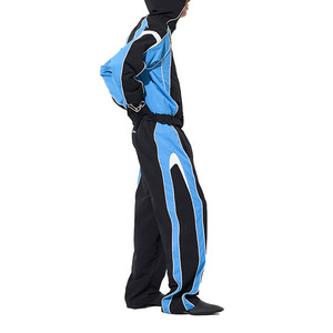 Men Jogger Sets Windbreaker Two Piece Set Zip up Puff <b>Track</b> <b>Jacket</b> and <b>Track</b> Pants Custom Nylon Reflective Tracksuit - Product Image 6