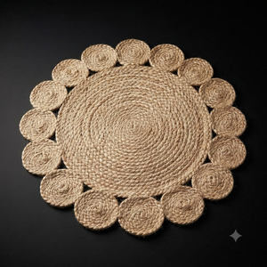 Tapete de Mesa Tejido a Mano, Antideslizante, Lavable, de Yute Natural, Diseño Bohemio, 33x45 cm, para Decoración de Mesa de Cocina, Venta Caliente - Product Image 4