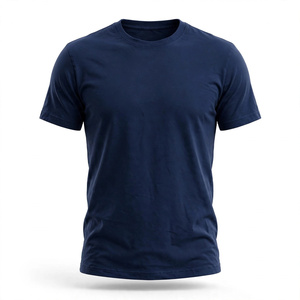 Camiseta de Punto de Manga Corta con Cuello Redondo para Hombre, 100% Algodón, Corte Regular, Color Sólido Informal, Ecológica BD - Product Image 4
