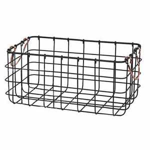 Modern 2 Tier Black Metal Fruit Basket Rectangle Double Layer Kitchen Countertop Storage Rack <b>Vegetable</b> Display <b>Stand</b> Holder - Product Image 2