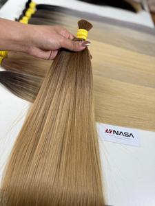Extensions de cheveux humains vierges vietnamiens en vrac à prix de gros, qualité NASA, soyeux, résistant à la chute, luxe, super double drawn - Product Image 2
