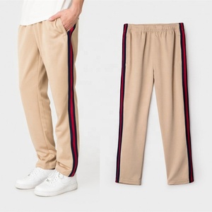 Pantalon de survêtement décontracté en polyester pour homme, taille mi-haute, coupe ample, style urbain, avec bande latérale, logo personnalisé, confortable - Product Image 5