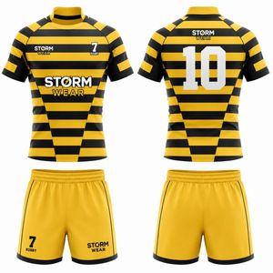 Conjunto de Uniforme de Rugby Elástico de Primera Calidad, Sublimado, Transpirable, con Tela Tackle Twill, Jersey de Fútbol Americano Unisex - Product Image 1