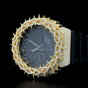 Reloj Moissanite de Primera Calidad Estilo Thorn, Modelo GA 2100, Caja de Plata 925, Completamente Cubierto de Moissanite, Movimiento de Cuarzo - Product Image 2