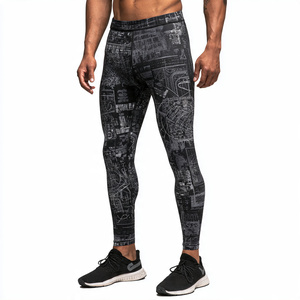 กางเกงเลกกิ้งเอวยางยืดสำหรับผู้ชาย ออกกำลังกาย แอธเลติก บีสท์เลเยอร์ กางเกงรัดรูป - Product Image 1