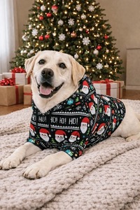 Christmas Print <b>Dog</b> Hoodies Cotton Warm Winter Pet <b>Clothes</b> Funny Design Comfortable Fit <b>for</b> <b>Dogs</b> - Product Image 2