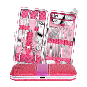 Ensemble de soins de coupe professionnel ciseaux pince à épiler couteau oreille Pick outils 18 pièces ensemble de manucure pédicure coupe-ongles ensemble Kit d'hygiène - Product Image 1