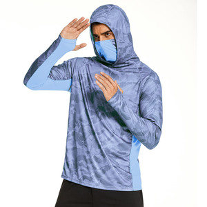 Hoodie de pêche à manches longues de haute qualité UPF 50, impression par sublimation, séchage rapide, imperméable, protection solaire - Product Image 3