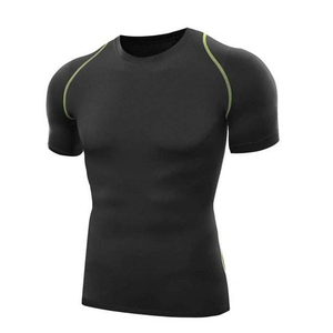 Camisetas Deportivas de Alta Calidad para Hombre, Ropa Deportiva Ajustada, Ligera, Transpirable, de Spandex y Poliéster, Manga Corta, Cuello Elástico, OEM - Product Image 4