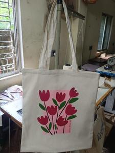 Bolsa de Yute a Rayas de Lujo para Mujer, Bolso de Mano con Estampado Personalizado y Asa de Tela No Tejida, Opciones de Varios Tamaños, Taiyochem Industries - Product Image 4