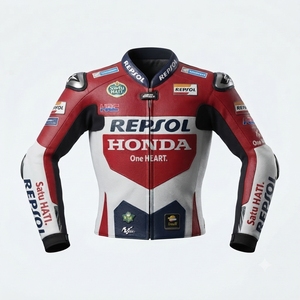 Men’s Zonda Cowhide Leather <b>Racing</b> <b>Jacket</b>/Chaqueta MotoCP Style CE Level 2 Armor Motorcycle Track Riding Protective Gear CE - Product Image 1