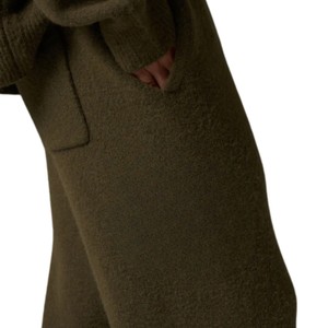 Knit Jogger <b>Pants</b> Khaki Casual Sweatpants Elastic Waist Lounge Wear Soft Knit Trousers Relaxed Fit for Men Women - Product Image 6