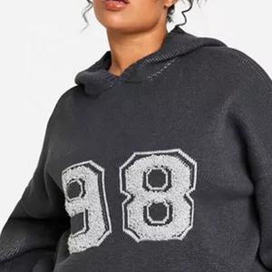 2025 nouveau Style recadrée Style sweat à capuche pour femmes Boxy Fit épais vêtements d'hiver avec Logo personnalisé - Product Image 2