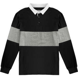 Maillots d'entraînement de rugby en jersey tricoté 100% coton, motif uni, manches longues, impression numérique, haute qualité, personnalisables en gros - Product Image 2