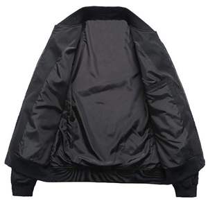 Black Embroidered Bomber <b>Jacket</b> <b>Men</b> Zip up Flight <b>Jacket</b> Winter <b>Smart</b> Casual Shell Streetwear Custom Logo - Product Image 3