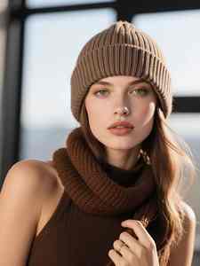 Gorro de lana personalizado de buena calidad, suave, elegante, clásico, multicolor, con logotipo personalizado para el invierno. - Product Image 2