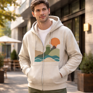 Wholesale Custom Club Fleece Zip Up Hoodie for Men - OEM Manufacturer Direct Custom Fleece Zip Hoodies in Bulk - Product Image 6
