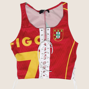 Trendy Sexy Custom Women Lace Up Soccer Crop <b>Top</b> Mesh Sleeveless Streetwear Football Sports Tank <b>Top</b> OEM Women's Shirts Supplier - Product Image 4