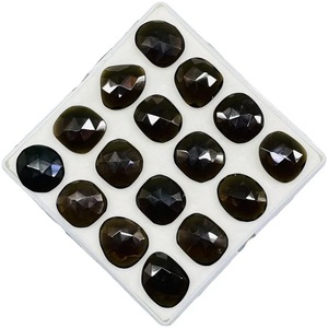 <b>Natural</b> Smoky Quartz Rose Checker Cut Flat Back Loose Gemstones Wholesale Bulk Lot 17mm-19.5mm Semi Precious <b>Natural</b> <b>Stone</b> SALE - Product Image 6