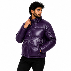 Veste matelassée légère et isolante pour homme Cosh International, couleur violette, style puffer, chaude et confortable - Product Image 1