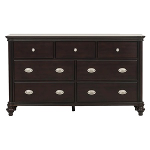 Commode Kania en bois d'acajou de haute qualité, couleur brun foncé, avec 7 tiroirs, pour usage intérieur - Product Image 2