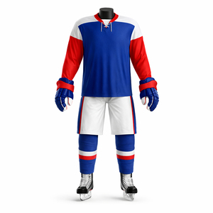 Conjunto de Uniforme de Hockey sobre Hielo Personalizado, Uniforme de Juego para Equipo, Malla Transpirable, Impresión por Sublimación, Fabricante Mayorista OEM ODM - Product Image 1