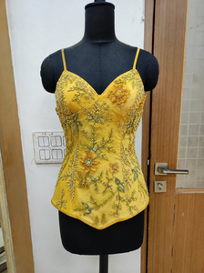 Corset rose à motifs floraux avec baleines en acier, décolleté cœur, bretelles spaghetti, camisole gainante, impression numérique personnalisée pour femme, usage quotidien - Product Image 2
