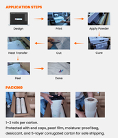 Film de transfert DTF 30 cm (A3, A4, A3+, 33 cm, 60 cm) pour imprimantes DTF L805, L1800, 1390, Xp600, 4720, I3200 – Vente chaude