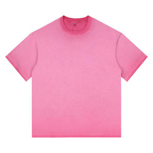Camisetas Gráficas de Algodón 100% Estilo Urbano con Lavado Desgastado y Efecto Desvanecido, Camiseta Oversize para Hombre con Lavado Ácido - Product Image 6