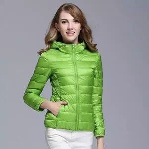 Parka imperméable à capuche pour femme, couleur unie, manches longues, fermeture éclair, style blazer de bureau, pour l'hiver, modèle très demandé, pour femmes - Product Image 1