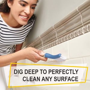 Set of 3pcs Ergonomic Handle <b>Scrub</b> <b>Brushes</b> Durable Cleaning Shower Scrubber with Bristles for Grout Cleaner - Product Image 3