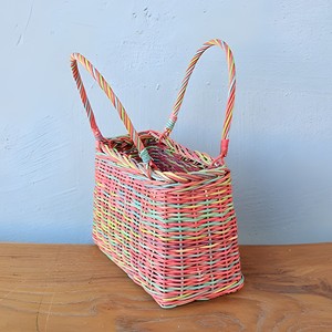 Hand-weave rattan <b>easter</b> basket <b>bag</b> decorative storage container highest quality colored <b>bags</b> - Product Image 6