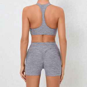 บราโยคะแบบ T-Back ทันสมัย ใส่สบาย ระบายอากาศได้ดี เหมาะสำหรับออกกำลังกาย วิ่งกลางแจ้ง บราออกกำลังกาย โลโก้ด้านหน้า กระชับพอดีตัว สวมใส่สบาย - Product Image 5