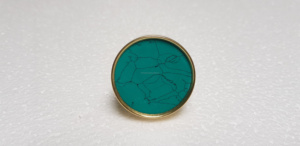 Pomo de puerta de cocina de resina hecho a mano ecológico de lujo con borde de latón dorado manija de armario estilo Ángel de mármol sólido - Product Image 2