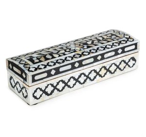 Premium Quality Jewelry <b>Box</b> Mother of Pearl Resin Inlay Rectangle Storage Case for Rings Earrings Necklaces Green White Pattern - Product Image 4