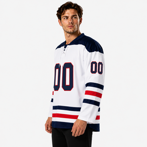 Ice hockey jersey premium quality custom designs breathable fabric durable stitching perfect for ice sports all sizes available - Product Image 1