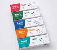 Rose Green Tear Fluoro Touch Eye Staining Strips 100 Strip Steril Panduan Penggunaan untuk Diagnostik In Vitro Saja