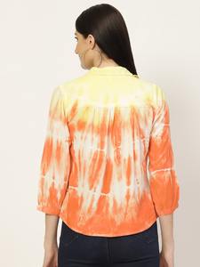 Camisa Informal de Oficina para Mujer, Marca Maaesa, de Rayón, Hecha a Mano, con Cuello Abotonado, Manga Larga, Corte Regular, Estilo Simple - Product Image 4