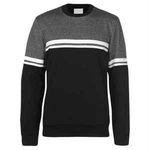 เสื้อสเวตเชิ้ตคอกลมผู้ชาย ทรงปกติ ผ้าถักผสมโพลีเอสเตอร์และคอตตอน สไตล์ลำลอง สีสันตัดกัน เหมาะสำหรับใส่ในฤดูใบไม้ร่วง - Product Image 1