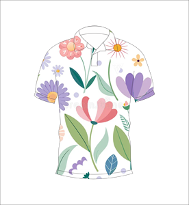 Men’s <b>White</b> Floral Print <b>Polo</b> Shirt Short Sleeve Casual Summer Fashion Golf Shirt - Product Image 1