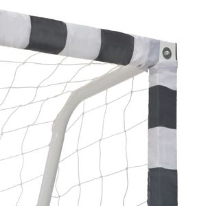 Metal Black and White <b>Soccer</b> <b>Goal</b> 118.1"x63"x35.4" Accessory - Product Image 4